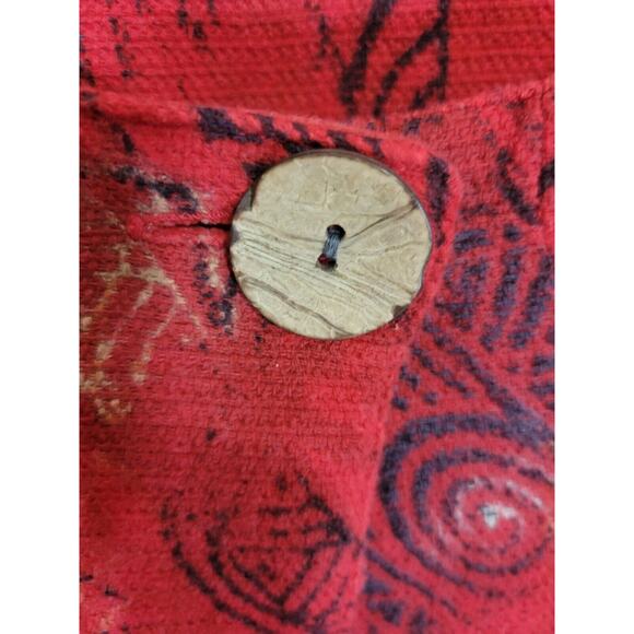 Chico's Red Southwestern Print Single-Button Career Blazer Jacket Sz 2 (12 - L) - Picture 9 of 10